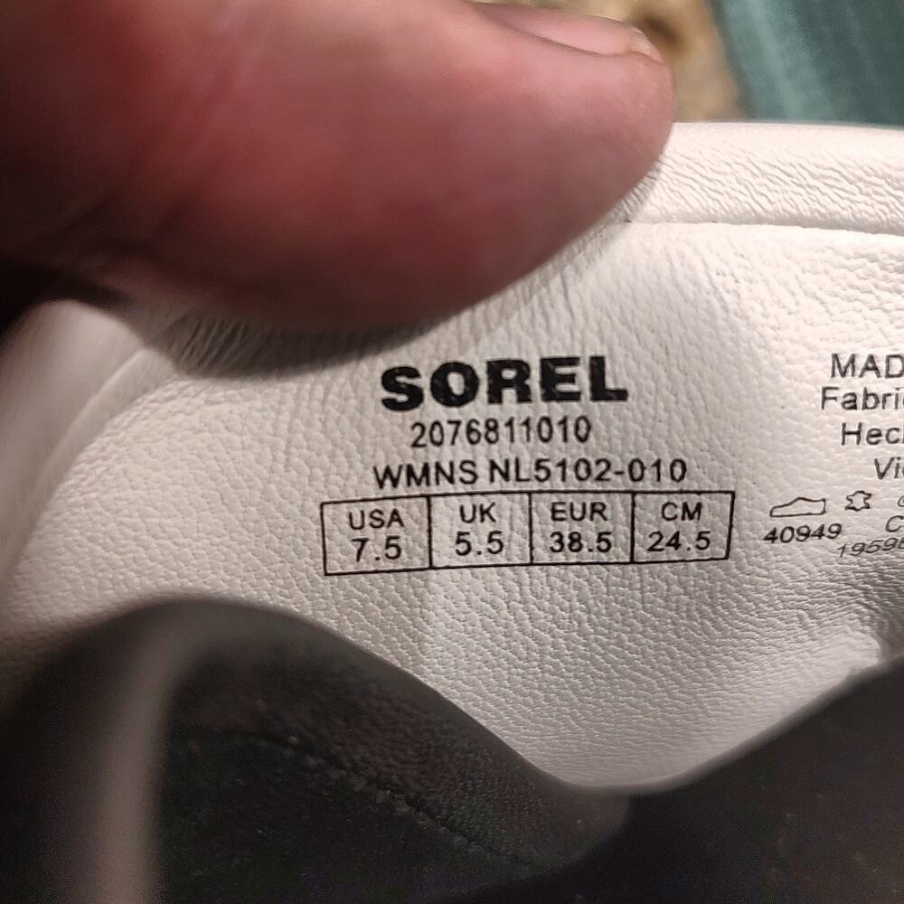 SOREL Women's NL5102-010 Slide Sandals Size 7.5 - Picture 11 of 12